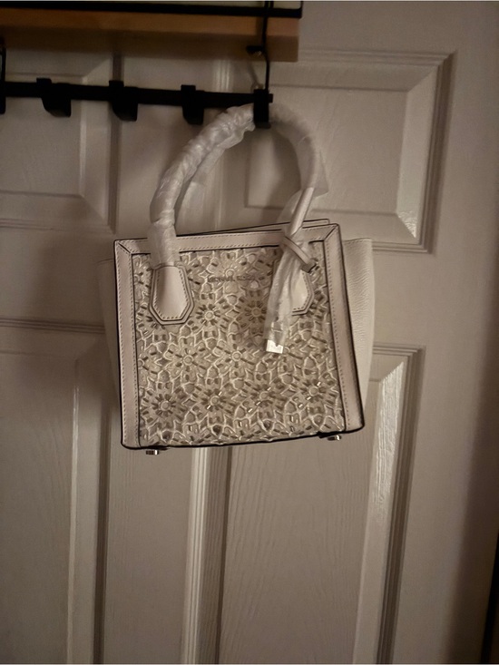 Handbags - White Lace-Overlay Women's Tote crossbodyHandbag Michael Kors new with defects
